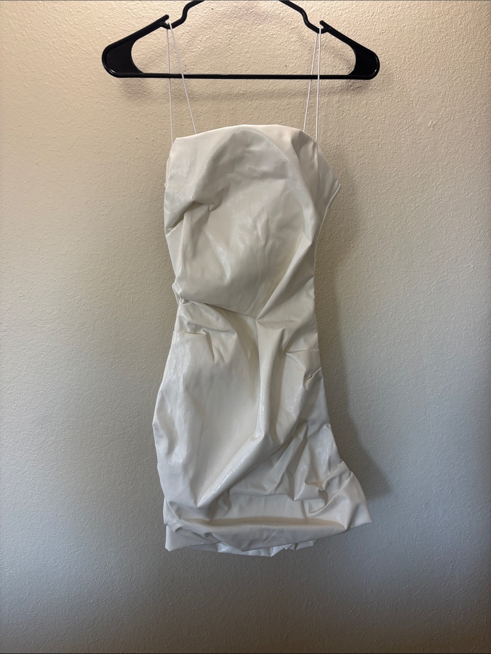 White Mini Slip Dress with Spaghetti Straps